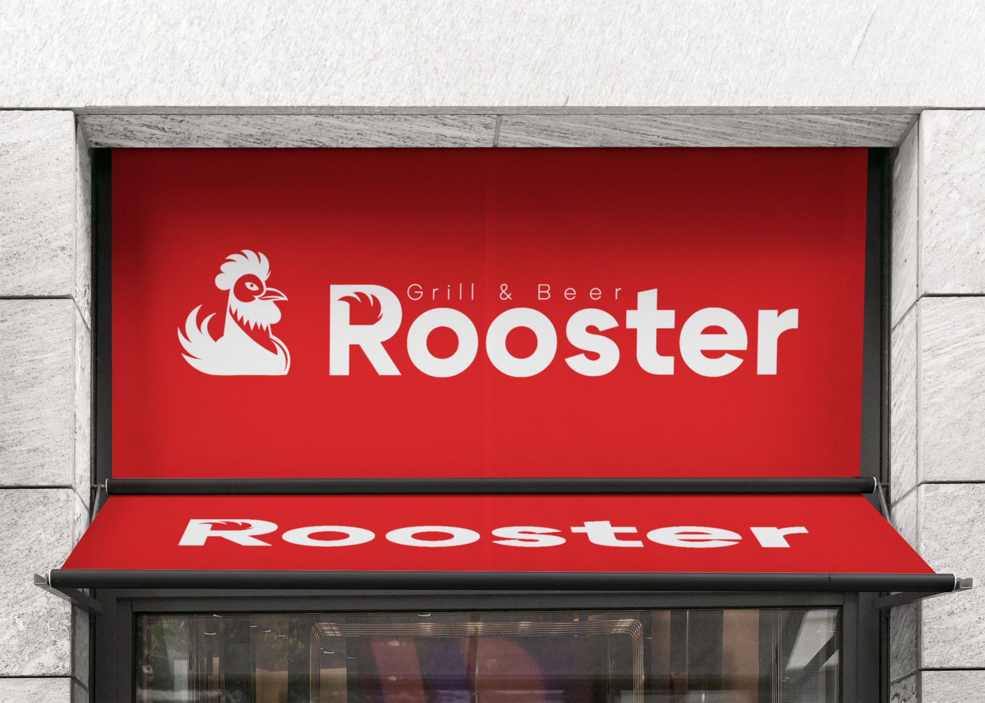 Insegna Rooster grill and beer