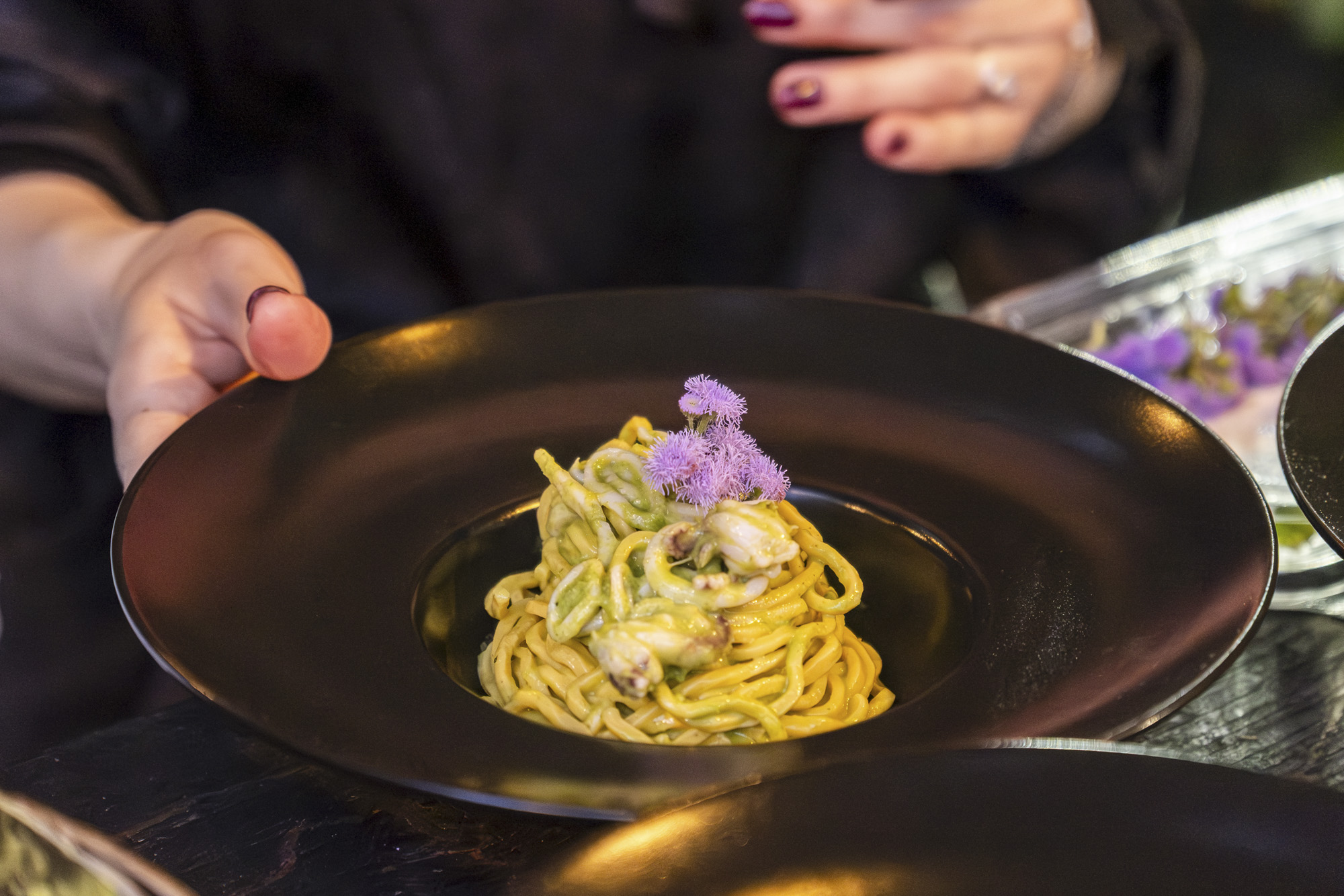 Piatto Bucatini ristorante Bissa Scudlera