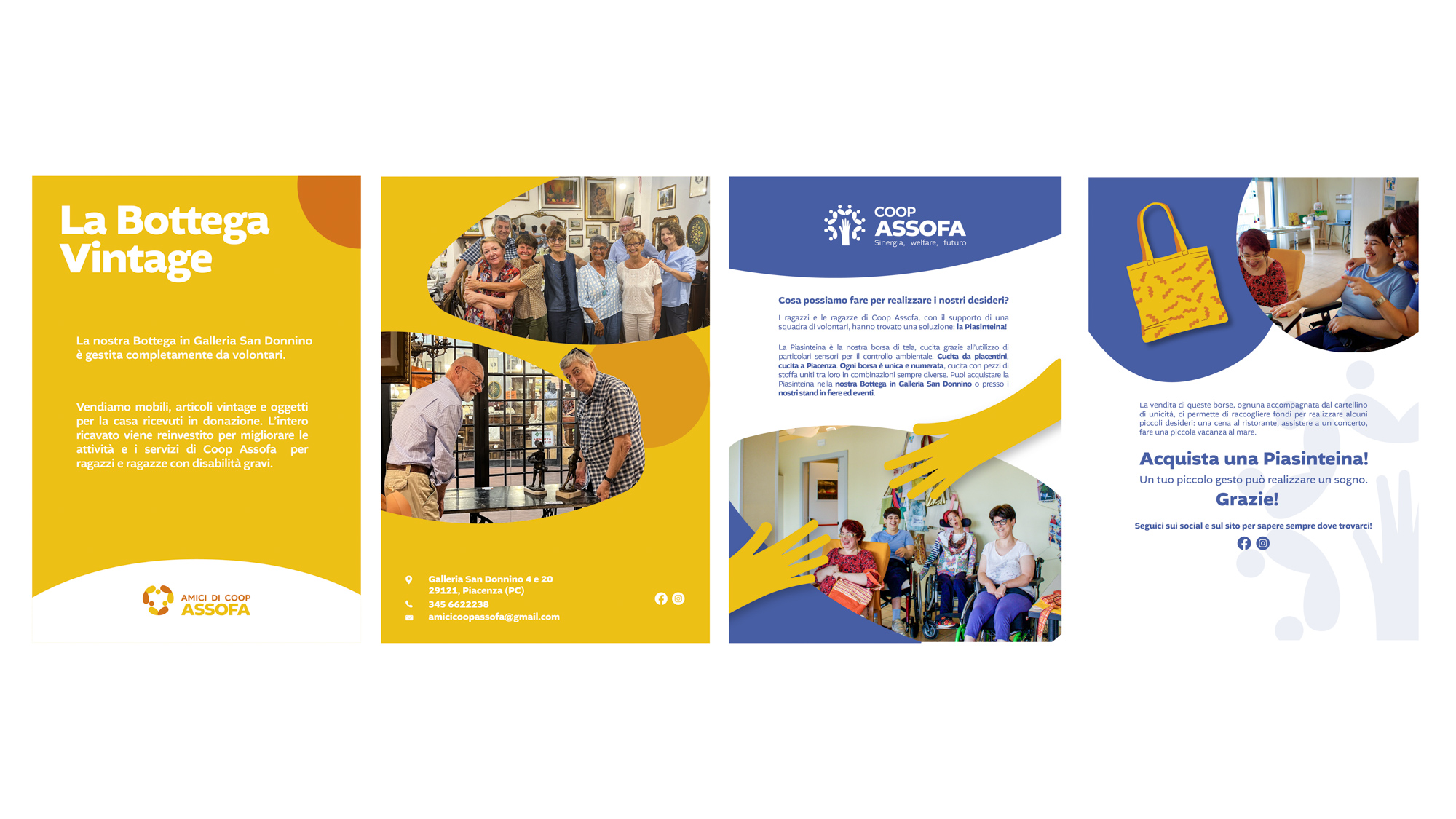 Flyer Amici di Coop Assofa cooperativa sociale Rebranding