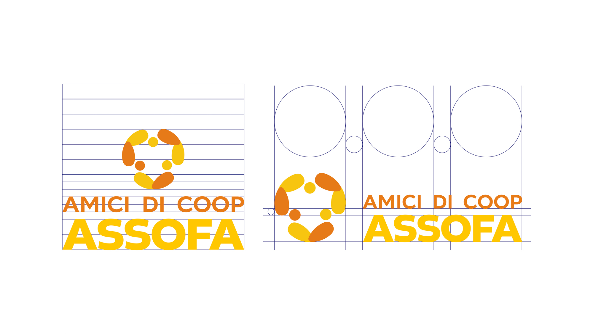 Logo Amici di Coop Assofa cooperativa sociale Rebranding
