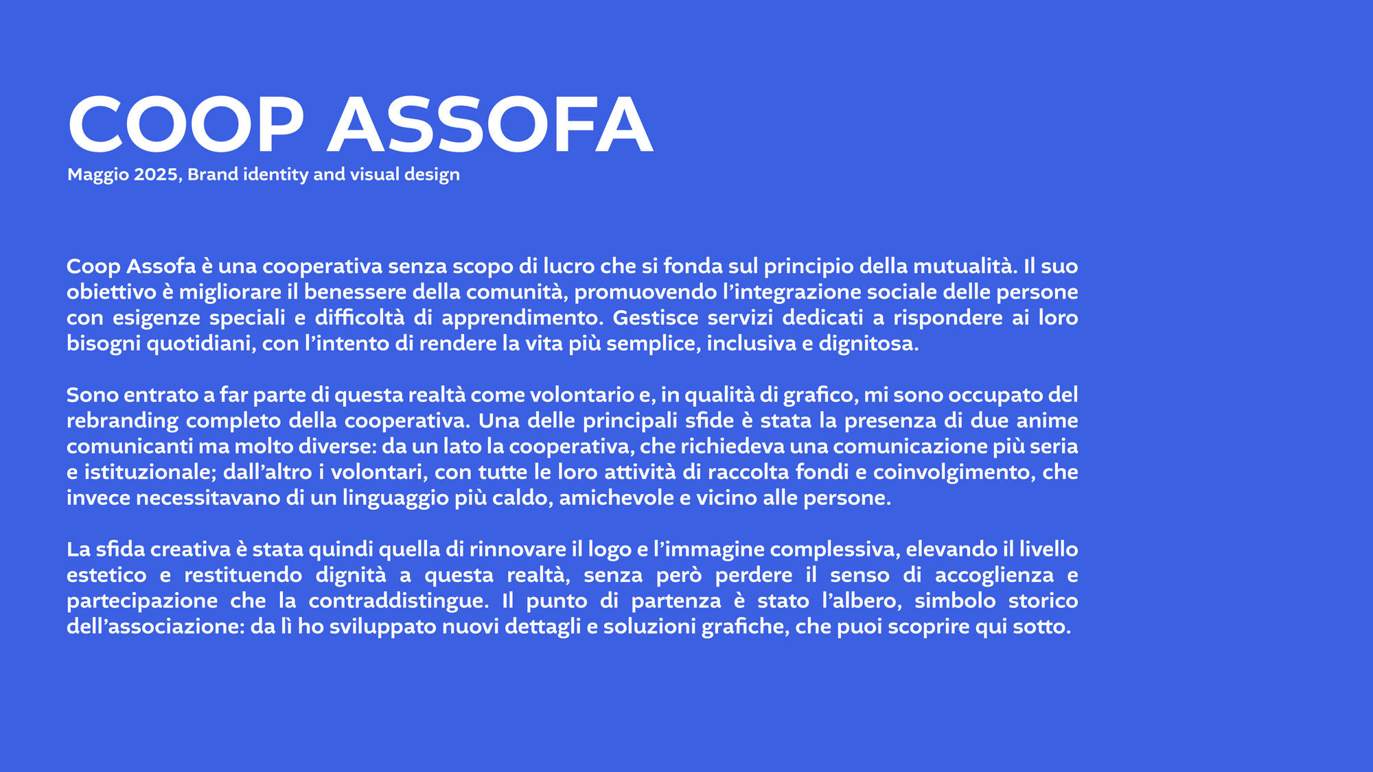 Descrizione Coop Assofa Rebranding