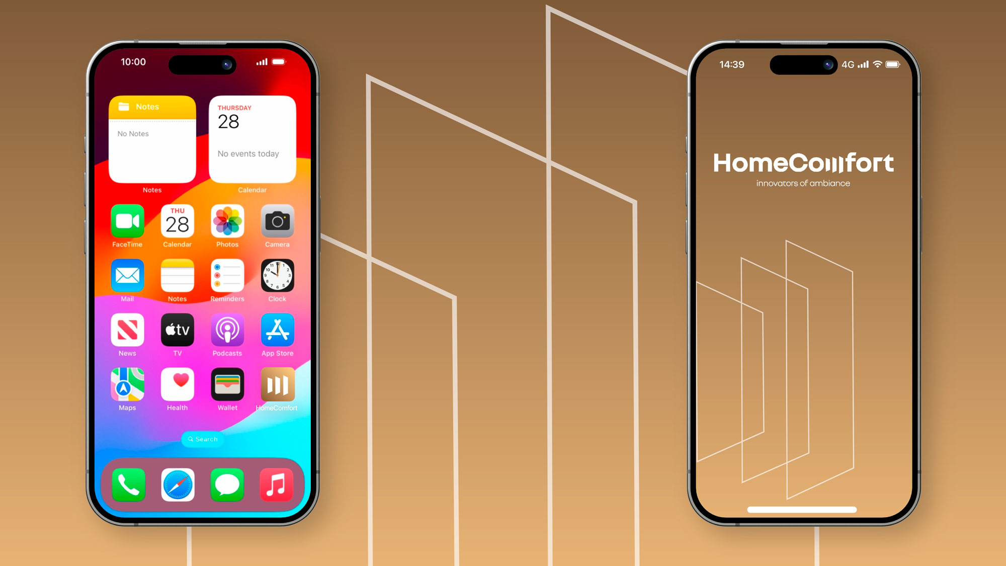 design UX UI applicazione Home Comfort