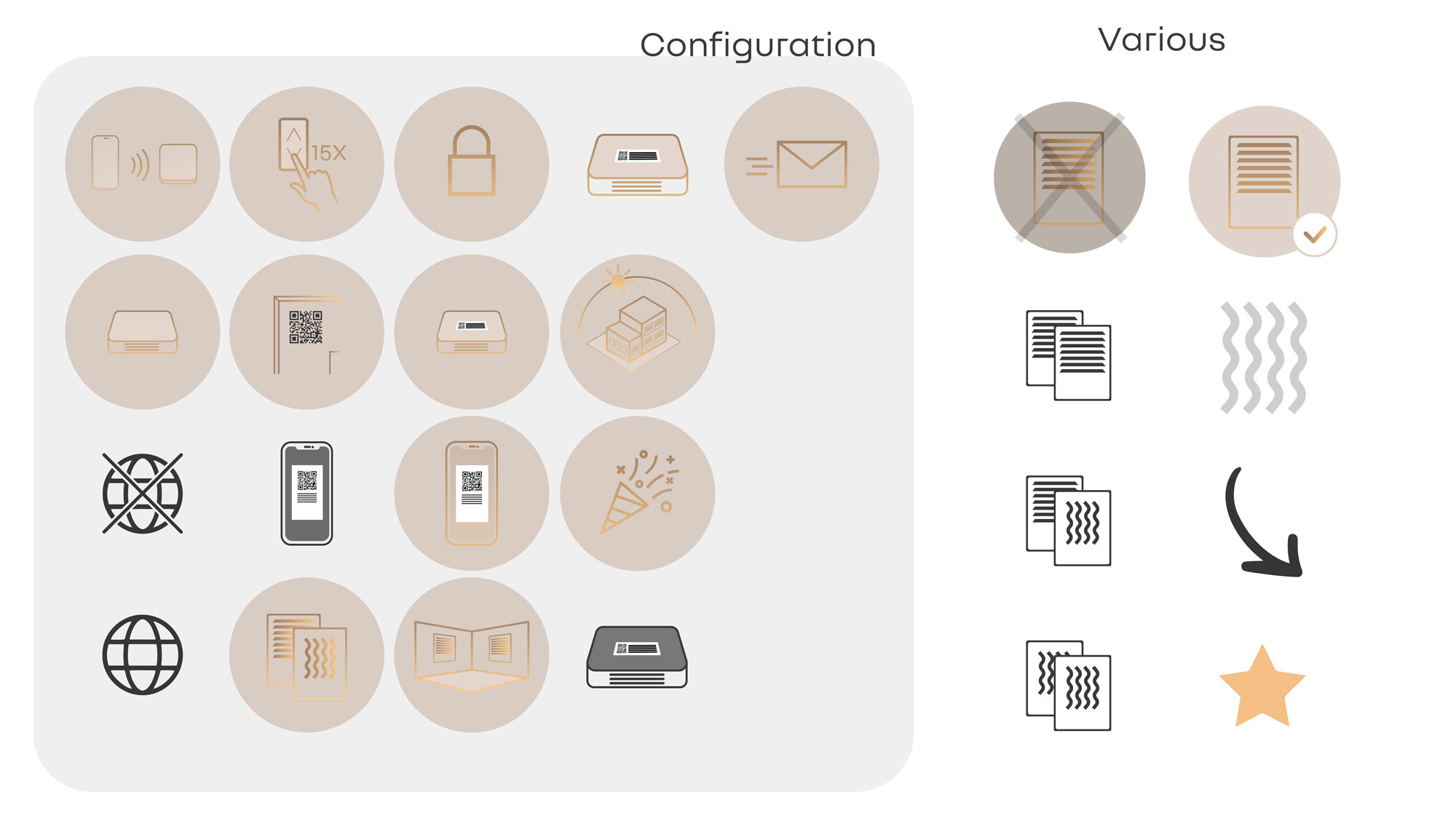Icone design UX UI applicazione Home Comfort